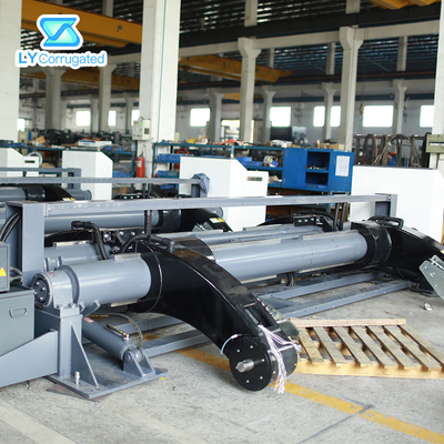 Máy làm hộp carton sóng 1400mm, Đế cuộn cán thủy lực