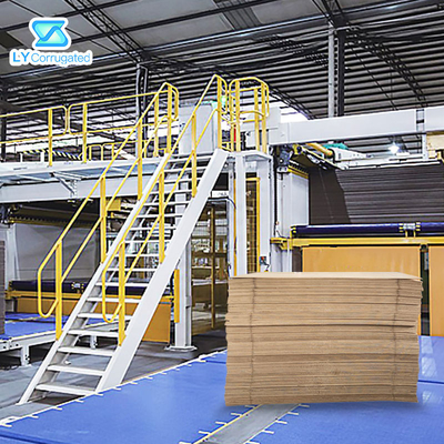 Dây chuyền sản xuất các tông sóng 3/5/7 Ply 300M / MIN 50KW Đầu cuối khô của máy xếp chồng lên nhau