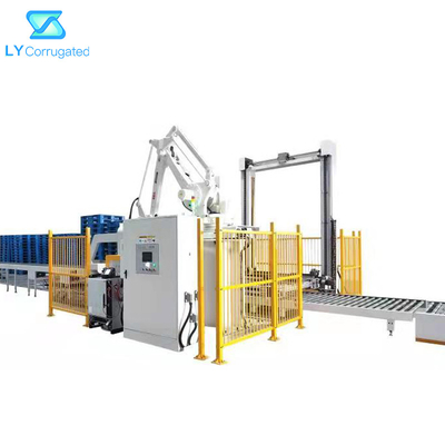 Hệ thống Palletizer cánh tay robot 6 trục cho FFG Inline Machine Stitcher Folder Gluer